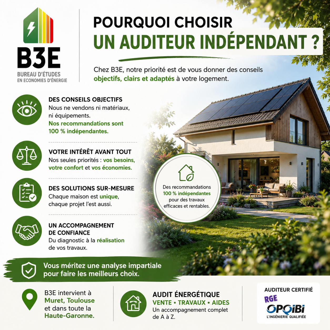 Pourquoi choisir un auditeur énergétique indépendant ?